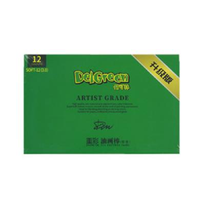TOP-24 DelGreen Bright Vibrant Colors Non-toxic Quick Dry Twistable Oil Paint Stick for Painting