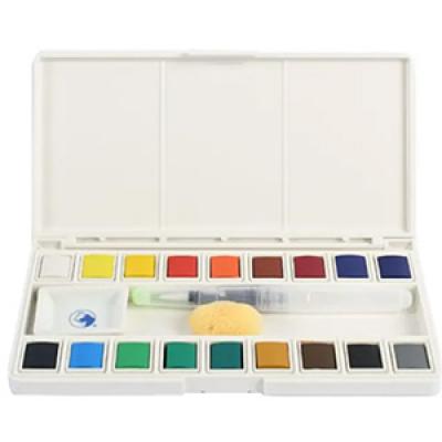 W-4018 Maries solid watercolor kit watercolor paints high quality premium pigment watercolor cake 18colors 3ml