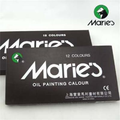 E1386/E1388 Non-toxic Marie's oil colour set 12/18colors for children and kid eco-friendly oil paint set for diy painting and drawing