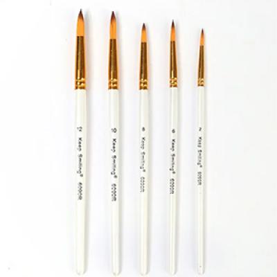 5PCS Pack Paint Brushes wholesale pearlescent white art brush Fine Detail Artist Paint Brush Set 
