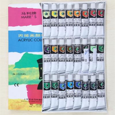 812/818/824/836 Marie's Premium pigment acrylic paint set 12ml 12/18/24/36 Colors for artists acrylic color painting