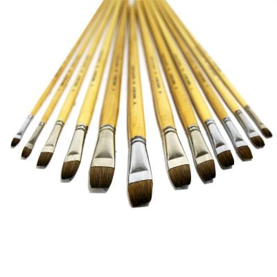 Direct Selling Art Supplies Oil Painting Weasel Hair Paint Brush Set 6 Pieces/Set 